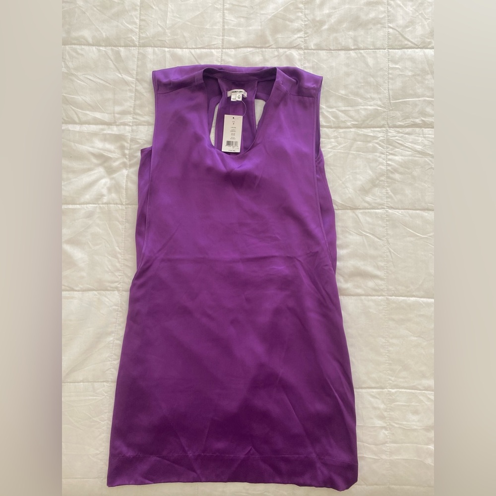 Helmut Lang purple silk dress.